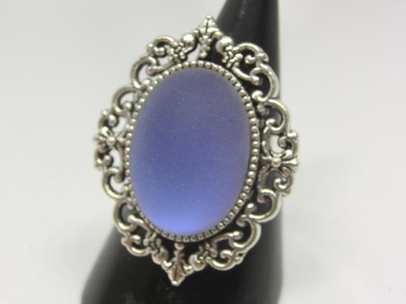 再販＜現品限り＞18×13mmカボション用　アンティーク調リング台　フリーサイズ(アンティークシルバー) 3枚目の画像