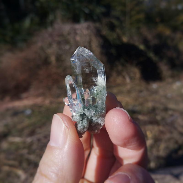 ガネーシュヒマール淡緑◆ヒマラヤ水晶36mm 11枚目の画像