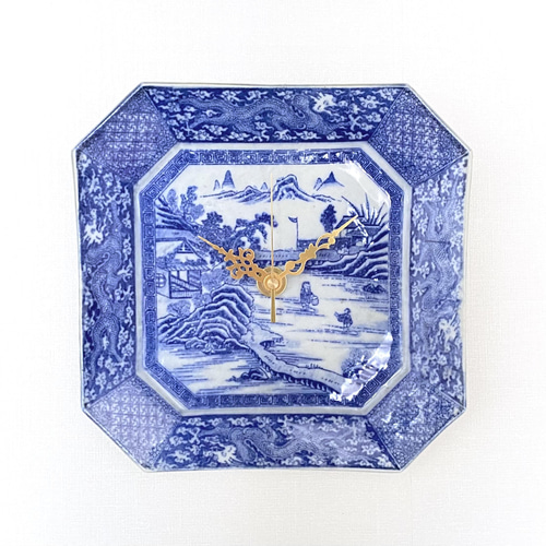 骨董角皿、印判4枚 骨董角皿、印判4枚