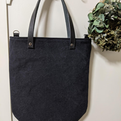 ミナペルホネントートＢａｇ【tanborin/navy】タンバリン・ネイビー【受注製作】 6枚目の画像