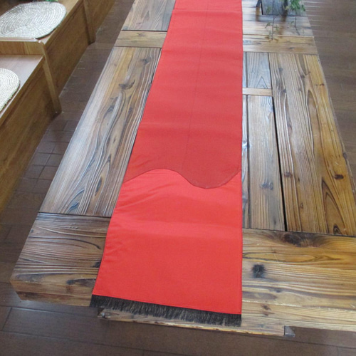 r72 飾り軸付 207x31cm 帯 テーブルランナー 節分 豆まき おしゃれ