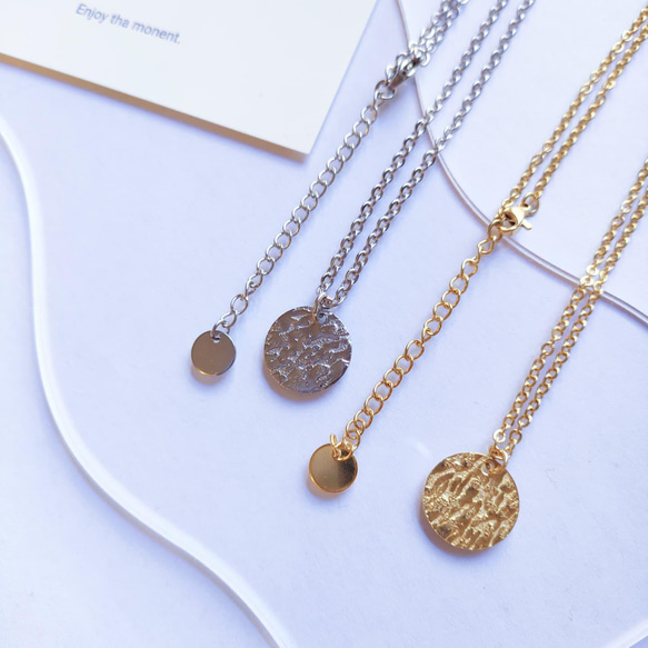 つけっぱなし ステンレス製 coin necklace 4枚目の画像