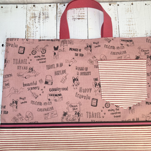 おしゃれでかわいいフレンチブルドッグ柄☆レッスンバッグ レッスン