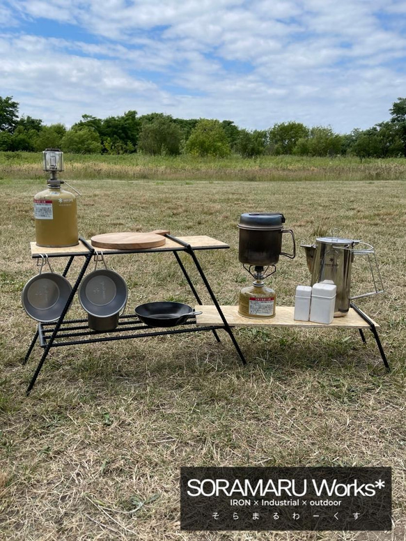 solobase-B01 ロストルシェルフ アイアンラック/レッグ　キャンプ solobase-B01 ロストルシェルフ サイドテーブル アイアンラック