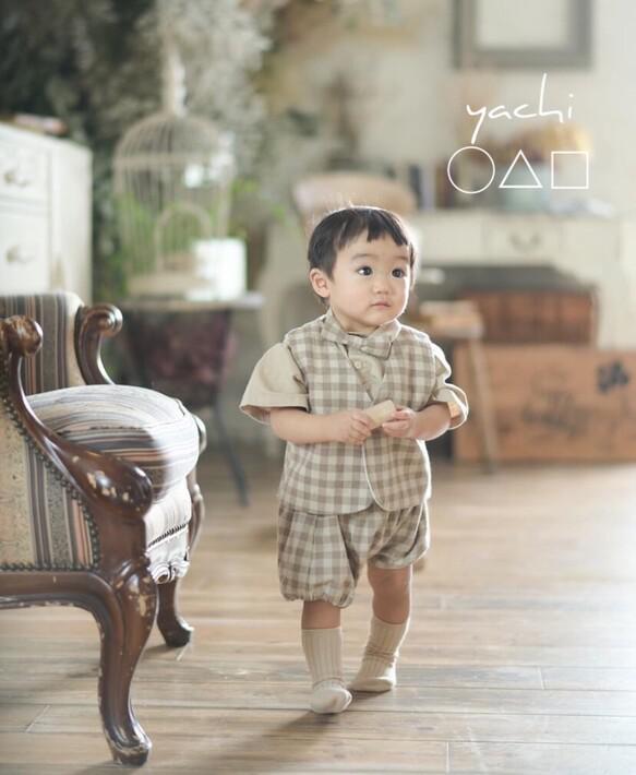 ベビーフォーマルウェア❤️通年着れる❤︎ベビーセットアップ　ギフト　プレゼント❤︎ブラック 7枚目の画像