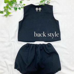 ベビーフォーマルウェア❤️通年着れる❤︎ベビーセットアップ　ギフト　プレゼント❤︎ブラック 3枚目の画像