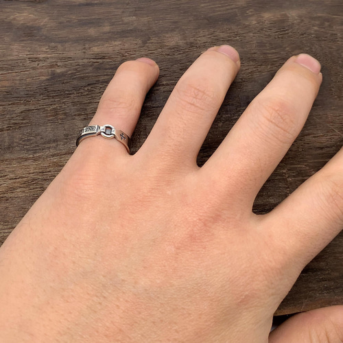 シルバー925 リング メンズ/文字変更可能/シルバーアクセサリー メンズ