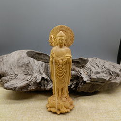 木彫 祈りの像 古道具 民衆仏 アンティーク オブジェ 楽天市場】【総高27cm】毘沙門天 木彫り 仏像 置物 『仕様：無垢