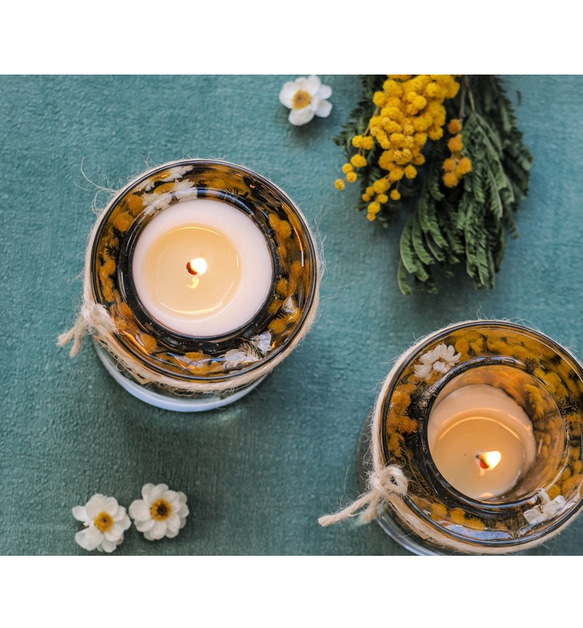 《数量限定》ミモザキャンドル・オーガニックアロマ・再販 5枚目の画像