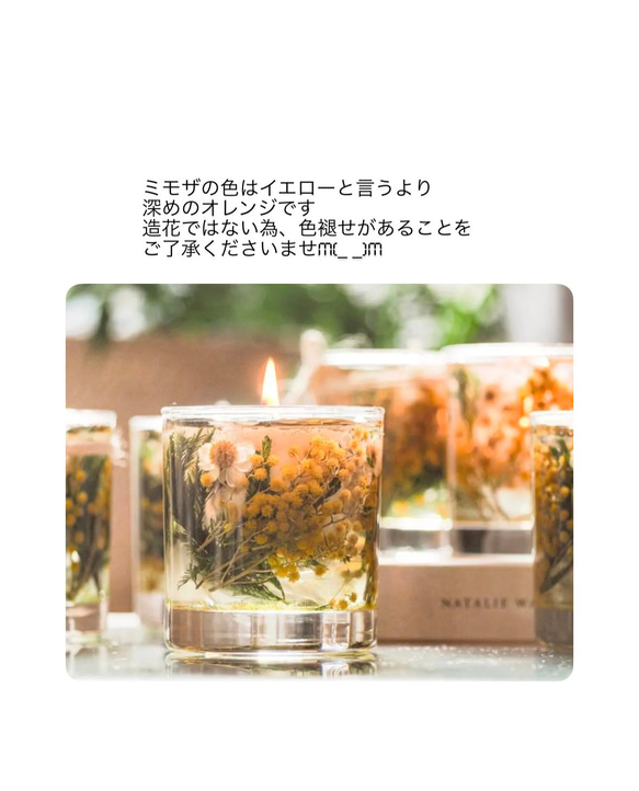 《数量限定》ミモザキャンドル・オーガニックアロマ・再販 8枚目の画像