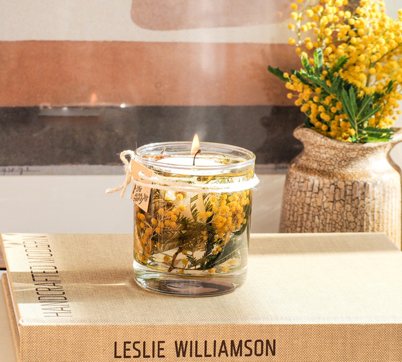 《数量限定》ミモザキャンドル・オーガニックアロマ・再販 4枚目の画像