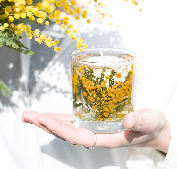 《数量限定》ミモザキャンドル・オーガニックアロマ・再販 3枚目の画像