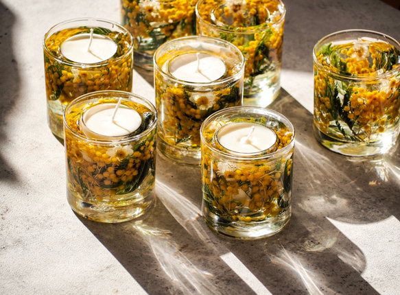 《数量限定》ミモザキャンドル・オーガニックアロマ・再販 2枚目の画像