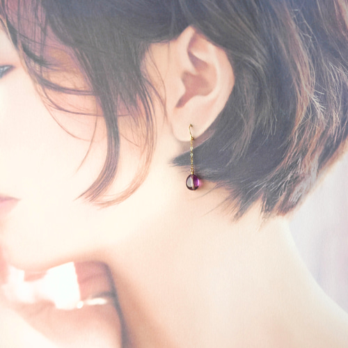 14kgf】⭐︎天然石⭐︎アメジストピアス ピアス（フック