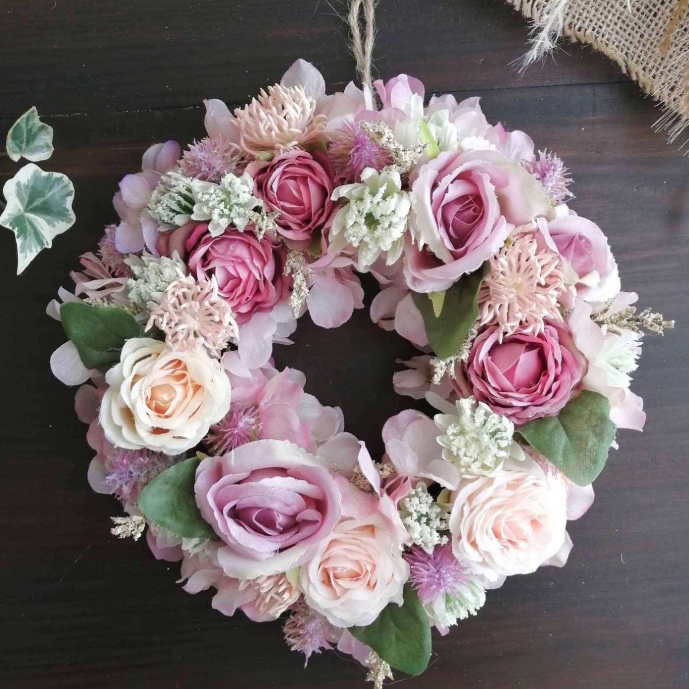 pink♡さま専用) お花 リース ピンク白黄色 3個セット リース お花 ピンク白黄色 3個セット pink♡さま専用)