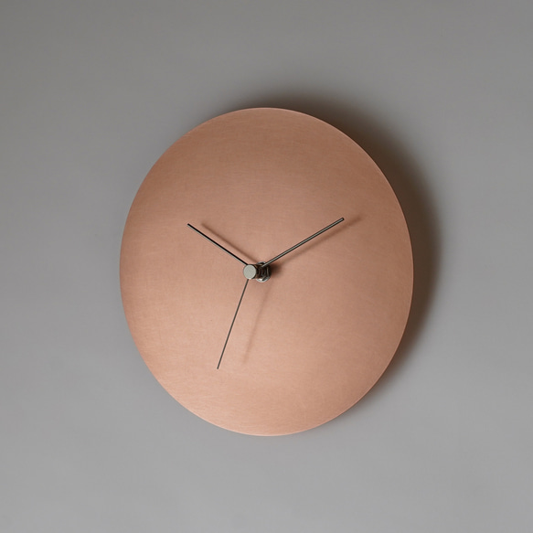 【受注製作】壁掛け時計−タイプ2/銅　minimal clock <DISK-type2> / copper 2枚目の画像