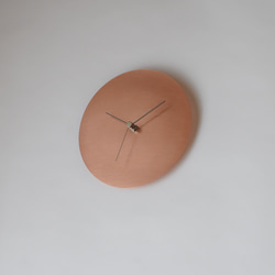 【受注製作】壁掛け時計−タイプ2/銅　minimal clock <DISK-type2> / copper 8枚目の画像