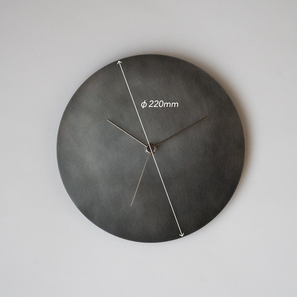 壁掛け時計−タイプ2/鉄　minimal clock <DISK-type2> / iron 8枚目の画像