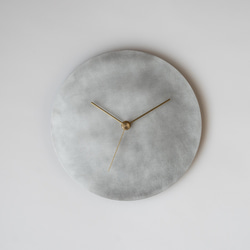『特集掲載品』壁掛け時計−タイプ2/アルミニウム　minimal clock<DISK-type2> 1枚目の画像