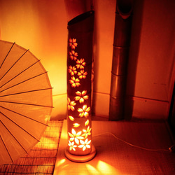 竹灯り・竹あかり・竹灯籠　 ～～ 癒しの灯り ★秋春★～～ ◇両面彫り◇竹灯り・竹あかり・竹灯籠 ～～ 癒しの灯り ☆春秋