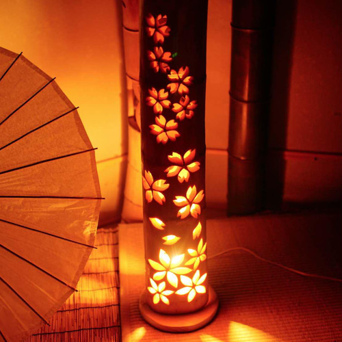 竹灯り・竹あかり・竹灯籠・竹灯篭・竹ランプ ◇両面彫り◇～～ 癒しの  