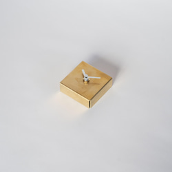 置き時計/真鍮　minimal table clock <SQUARE> / brass 4枚目の画像
