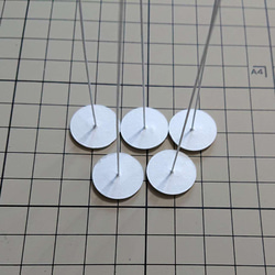 つまみ細工 おちりん【＃24 長さ約10-11cm】5本【18mm】ワイヤー付き花台紙 4枚目の画像