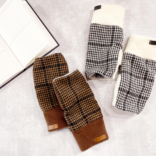 クラシックレトロな千鳥格子グレンチェックとフリースとタオル地の