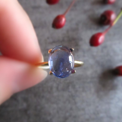 タンザナイト☆リング ☆10号 タンザナイト/ダイヤ PTリング（取り巻き/エメラルドカット/12月