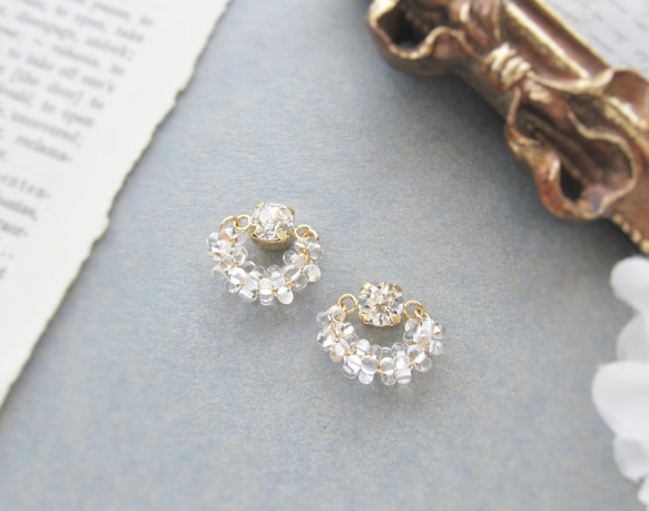 Crystal×bubble earring／pierce*3849* 2枚目の画像