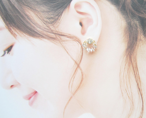 Crystal×bubble earring／pierce*3849* 5枚目の画像