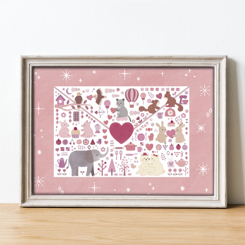 バレンタインポスター A4サイズ その他インテリア雑貨 みずじ 通販