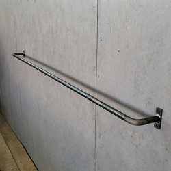 140×7cm 13㎜ アイアンバー タオルハンガー ランドリーバー 洋服掛け