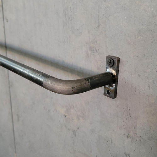 140×7cm 13㎜ アイアンバー タオルハンガー ランドリーバー 洋服