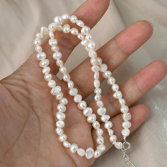 Baroque fresh water pearl ＆ SV925 Necklace 10枚目の画像