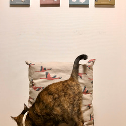 bonvoroidアートファブリックパネル『幸せを呼ぶサビ猫』 6枚目の画像