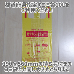 カワイイ☆お家型ゴミ箱（大）10L仕様【ホワイト】 2枚目の画像