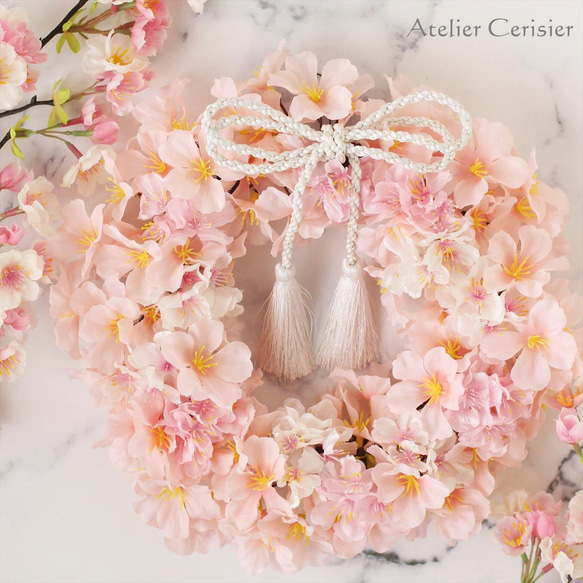 桜 リース ＜アーティフィシャルフラワー＞さくら・サクラ
