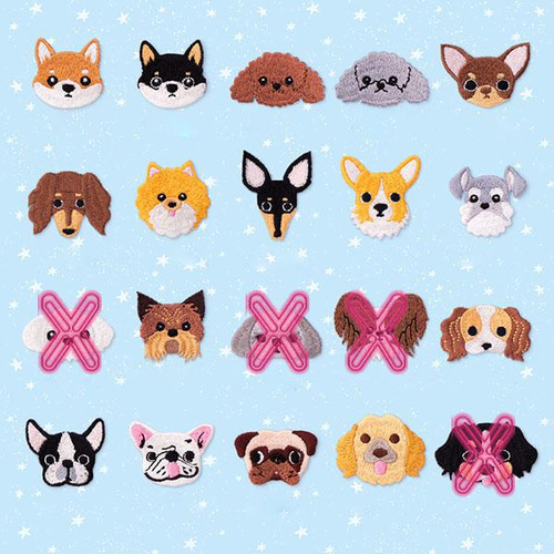 2つ選ぶ）ドッグパレード 刺繡ワッペン アイロンワッペン DOG-005