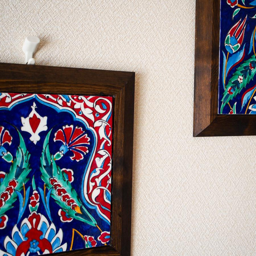 トルコ彩色タイル壁掛け額 トルコタイルの壁掛けアートフレーム ＜from Turkey＞ | Pay ID
