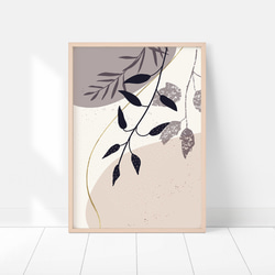 花と葉のポスター　/ i1451 / 大人可愛い　ボタニカル　アートポスター 10枚目の画像