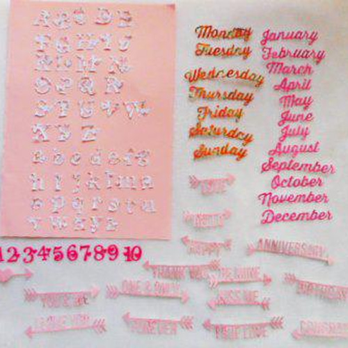 ハンドメイド ダイカット 英字＆アルファベット A 包装紙・ラッピング 