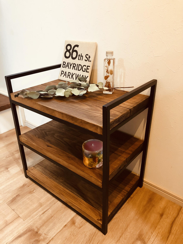 アイアンラック ハンドメイド 棚・シェルフ・ラック Yuu-Ri-Wood 通販