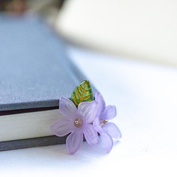桔梗 しおり　本に花が咲く 季節の花  栞 ブックマーク ロングチェーン 2枚目の画像