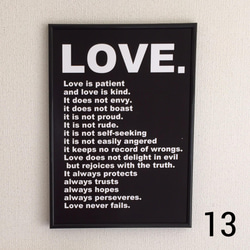 LOVE 愛の言葉　黒ベース　No.279.⭐️ポスター　北欧 アート　名言　愛　LOVE 結婚　　アート ウェディング 16枚目の画像