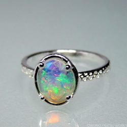 オパール リング / Ethiopian Opal Ring rc1 2枚目の画像