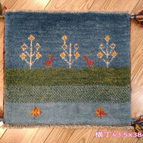 【クリスマス】ペルシャ　ギャッベ ミニマット 41×38.5 緑　犬　鳥 新規入荷】ペルシャ ギャッベ 玄関マット大 115x85cm 生命の木