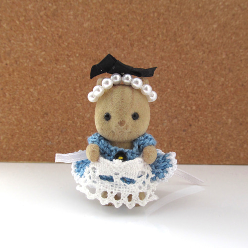 ハンドメイド＊シルバニア＊赤ちゃん＊レース編み＊不思議の国の