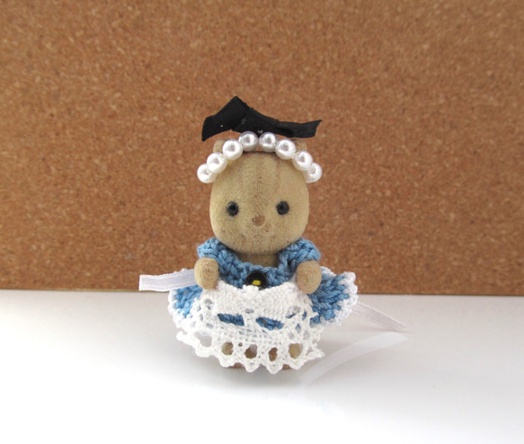 シルバニアファミリー 赤ちゃんサイズ ドレス ゴールド シルバー