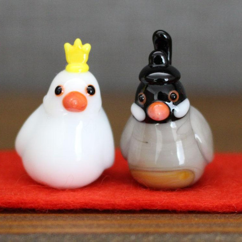 文鳥ひな人形 ガラス その他置物 ガラス工房 Frozen Ocean 通販